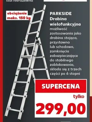 Drabina wielofunkcyjna Parkside promocja w Kaufland