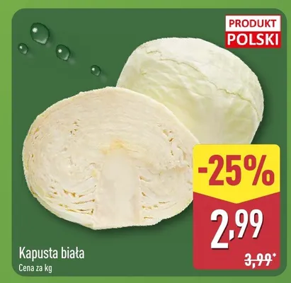 Kapusta biała promocja w Aldi