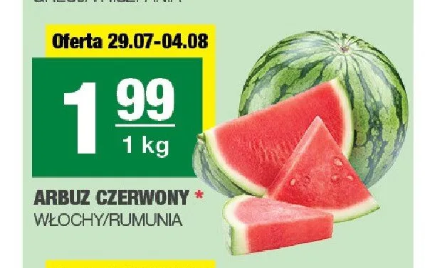 Arbuz czerwony promocja w SPAR
