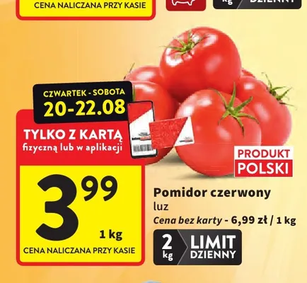 Pomidor czerwony luz promocja w Intermarche