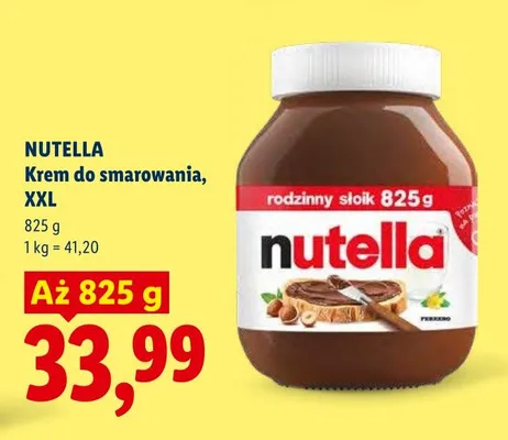 Krem do smarowania XXL Nutella promocja w Lidl
