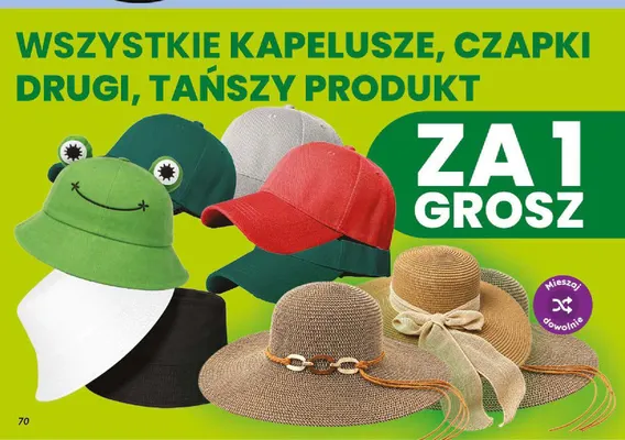 Kapelusze, czapki promocja w Dino