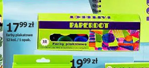 Farby plakatowe Paperdot 12 kolorów promocja w Empik