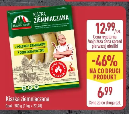 Kiszka ziemniaczana Wędliny z Borów promocja w Aldi