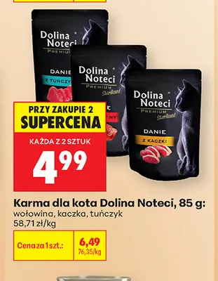 Karma dla kota Dolina Noteci tuńczyk promocja w Biedronka