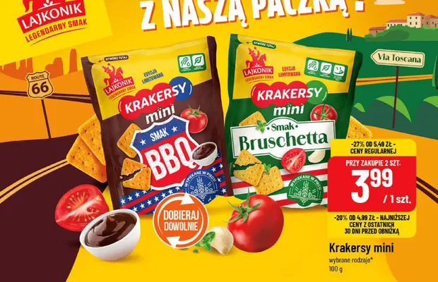 Krakersy mini smak BBQ promocja w POLOmarket