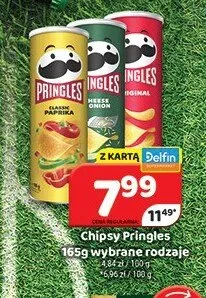 Chipsy Pringles Cheese & Onion promocja w Delfin