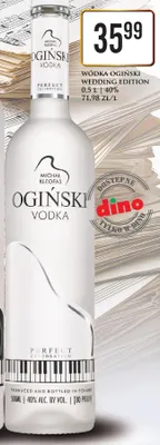 Wódka Ogiński Wedding Edition promocja w Dino