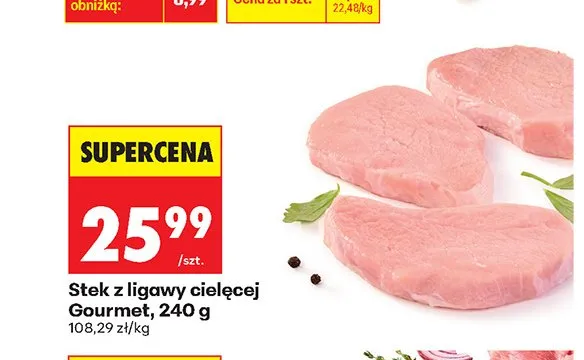 Stek z ligawy cielęcej Gourmet promocja w Biedronka
