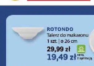 Talerz do makaronu Rotondo ø26 cm Lubiana promocja w Stokrotka