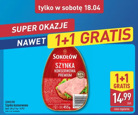 Szynka konserwowa Premium promocja w Aldi