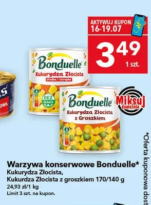 Warzywa konserwowe Bonduelle Kukurydza Złocista promocja w LEWIATAN