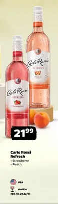 Wino Carlo Rossi Refresh Peach promocja w Netto
