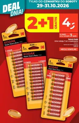 Baterie Kodak Super Heavy Duty Aa promocja w Dealz