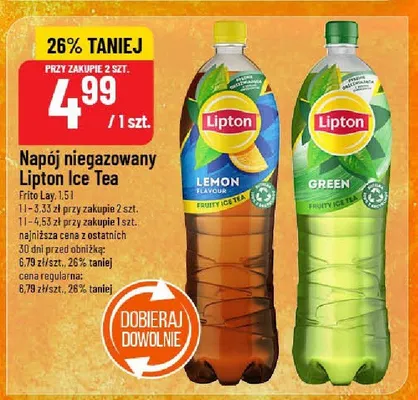 Napój niegazowany Lipton Ice Tea promocja w POLOmarket