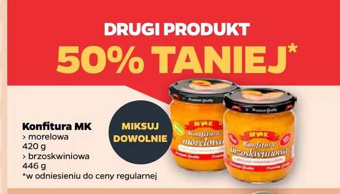Konfitura brzoskwiniowa MK promocja w Netto