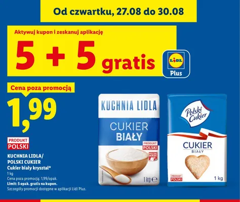 Cukier biały kryształ Kuchnia Lidla promocja w Lidl