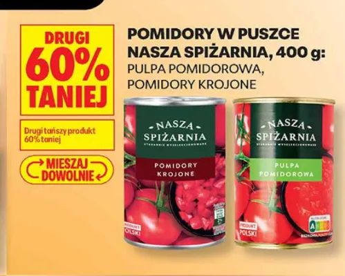 Pomidory krojone Nasza Spiżarnia promocja w Biedronka