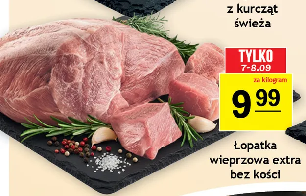 Łopatka wieprzowa extra bez kości promocja w Gram Market