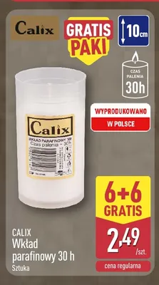Wkład parafinowy 30 h Calix promocja w Aldi