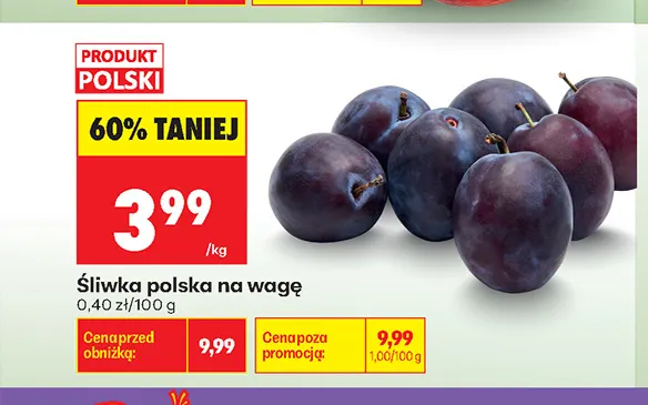 Śliwki polskie promocja w Biedronka