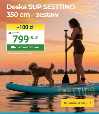 Deska SUP Sesttino zestaw promocja w ERLI
