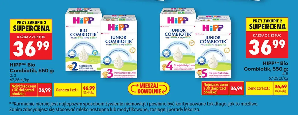 Bio Combiotik mleko następne 2 promocja w Biedronka
