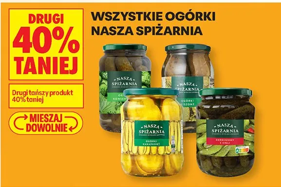 Ogórki konserwowe Nasza Spiżarnia promocja w Biedronka