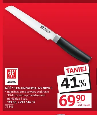 Nóż 13 cm uniwersalny Now S Zwilling promocja w Selgros