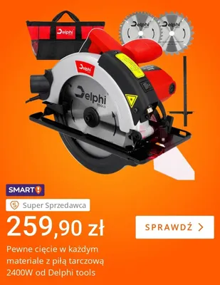 Piła tarczowa Delphi Tools promocja w Allegro