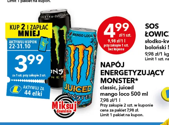 Napój energetyczny classic Black promocja w LEWIATAN
