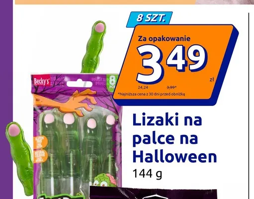 Lizaki na palce na Halloween Becky's promocja w Action