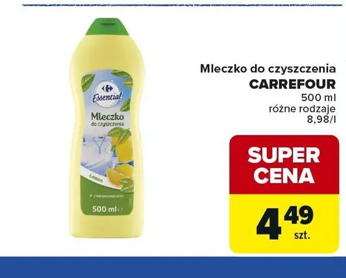 Mleczko do czyszczenia CARREFOUR promocja w Carrefour