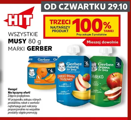 Mus owocowy Gerber Organic for Baby Jabłko promocja w Kaufland