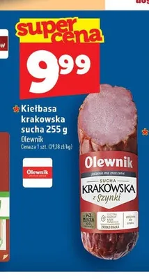 Kiełbasa krakowska sucha Olewnik promocja w TOPAZ