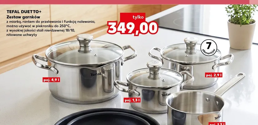 Zestaw garnków Tefal Duetto+ 7 elementów promocja w Kaufland