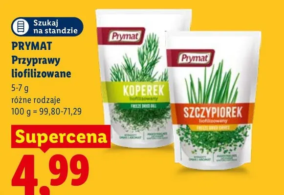 Szczypiorek liofilizowany Prymat promocja w Lidl