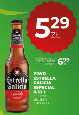 Piwo Estrella Galicia Especial promocja w Duży Ben
