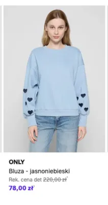 Bluza ONLY jasnoniebieski promocja w Lounge by Zalando