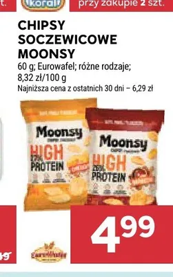 Chipsy soczewicowe Moonsy promocja w Stokrotka