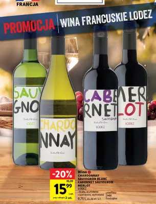 Wino czerwone Merlot Lodez promocja w Intermarche