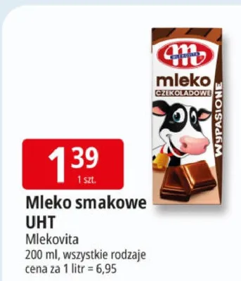 Mleko smakowe UHT promocja w Leclerc