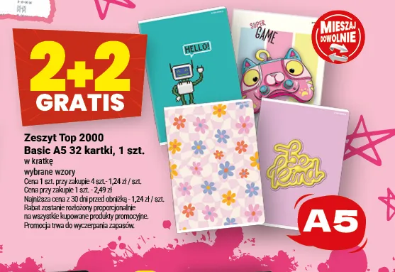 Zeszyt Top 2000 Basic A5 32 kartek promocja w Twój Market