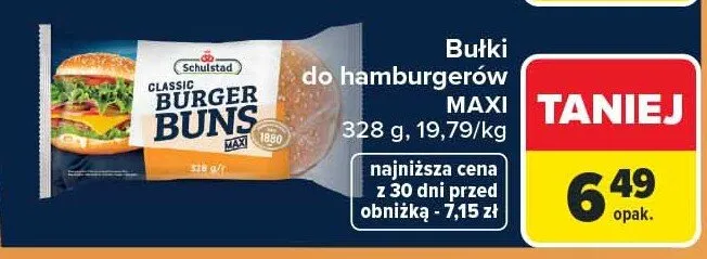 Bułki do hamburgerów maxi promocja w Carrefour