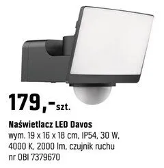 Naświetlacz LED Davos promocja w OBI