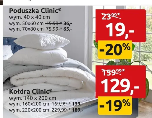 Kołdra Clinic wym. 220x200cm promocja w Black Red White