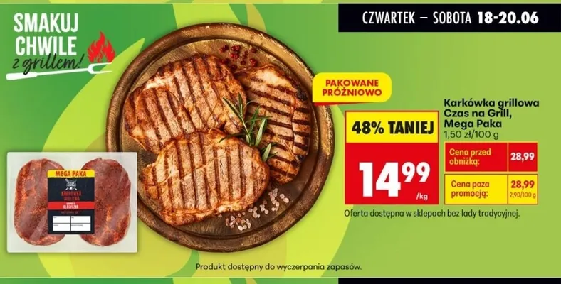 Karkówka grillowa Czas na Grill Mega Paka promocja w Biedronka
