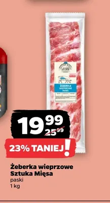 Żeberka wieprzowe paski Sztuka Mięsa promocja w Netto