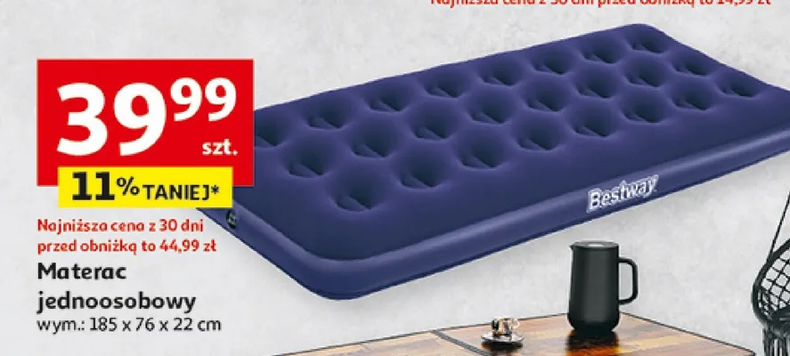 Materac jednoosobowy Bestway promocja w Auchan
