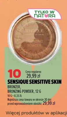 Bronzer Bronzing Powder Sensique Sensitive Skin promocja w Drogerie Natura